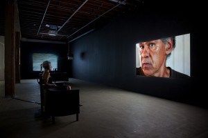 Installation view of Jayce Salloum, all is not lost but some things may have been misplaced along the way (or) of endings and beginnings and some points in-between, and other works from the ongoing videotape, untitled, 1999-ongoing, Artspace, Sydney, 2010. Courtesy of Artspace.