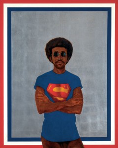 Barkley L. Hendricks 'Icon for My Man Superman (Superman never saved any black people— Bobby Seale)' 1969 oil & acrylic on canvas