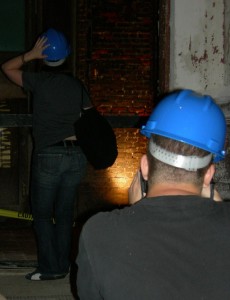 Audience members photographing the theater’s interior