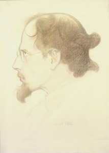 Joseph Stella, Portrait of Joe Gould (c.1920) silverpoint and crayon on paper, Williams Collection