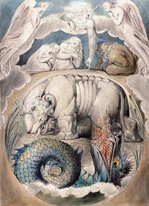 William Blake (1757–1827) Behemoth and Leviathan, ca. 1805–10 [Book of Job, no. 15]