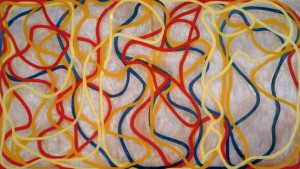 Brice Marden, Marden, Brice, Chinese Dancing, Oil on canvas, 60 x 108 inches, from the UBS collection