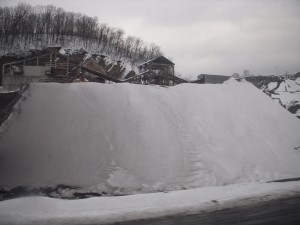 Coal pile under that snow