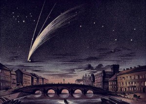 Comet Donati, 1858. engraving.