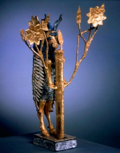 “Ram Caught in a Thicket” 2550 BCE gold, lapis lazuli, copper, shell, red limestone