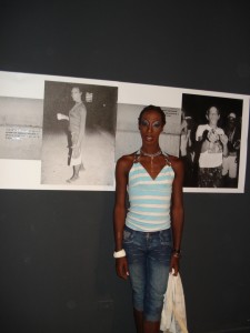 El Muro photographs installed at the Havana Biennial with one of the subjects of the book