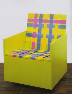 Mary Heilmann chair, picture scan of catalog photo, page 145.