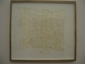 Daniel Heyman, Tender Wrapping, 2009, Sheep casing, 10 x 15 inches