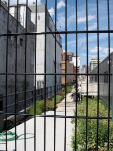 Behind the fence at the current north end of the High Line, construction of part two has begun.