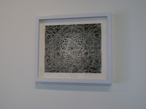 Hunter Stabler, in a show of paper works at L.A. Space.