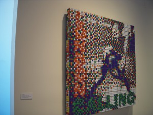 Invader, London Calling album cover done in Rubik's Cubes