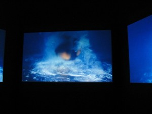 Isaac Julien, water as a force to be reckoned with.  Tumbling bodies thrash around in underwater ballet.