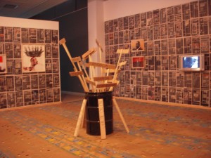 Thomas Kilpper's installation at Temple Gallery