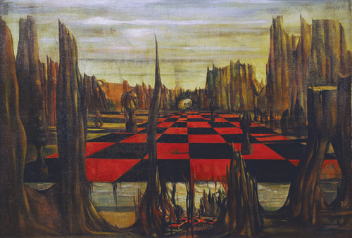 Leon Kelly The Plateau of Chess (1945), oil on canvas, 14 ½ x 20 in.