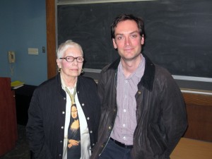 Lillian Schwartz and Lee Arnold at Drew University last week where Schwartz gave a talk.