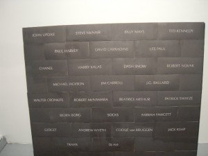 The Wall of Recent Celebrity Death.