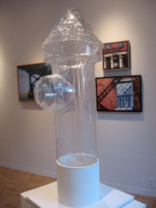 Daniel Petraitis, Fire Hydrant, 40 x 16 x 16 inches, blown glass, steel