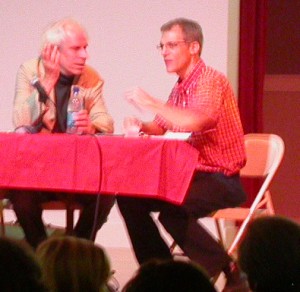 Richard Torchia (right) speaking with Stephen Shore at Arcadia University in 2006