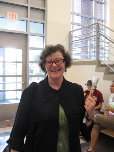 Roberta relieved and happy after her talk