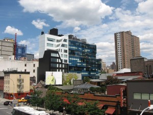 Another view of the city from the High Line reveals trendy cafes and wonderful architecture