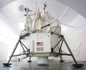 Lunar landing module. Sachs says in the book that he is very proud that his recreation stands on its four legs like the real NASA module. He cares about the engineering--but will do it his way.