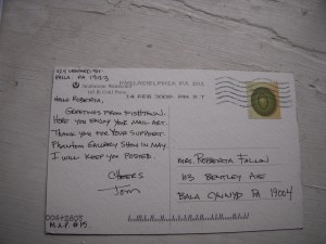 Thomas Hillman, postcard back.
