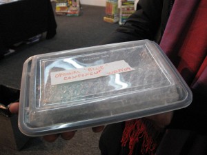 The crate for the miniature Tiffany's bag was a lunch container!
