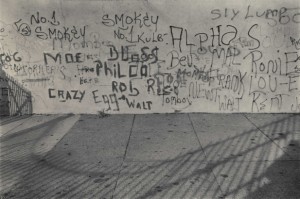 Schoolyard Graffiti, c. 1967-74 Will Brown (American, born 1937) Gelatin silver print, 8 x 10 inches. Collection of the artist, courtesy of the Philadelphia Museum of Art