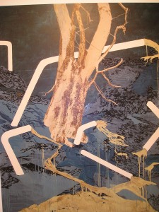 Mauro Zamora, Like the Glaciers..., 2009, acrylic, latex, ink on canvas