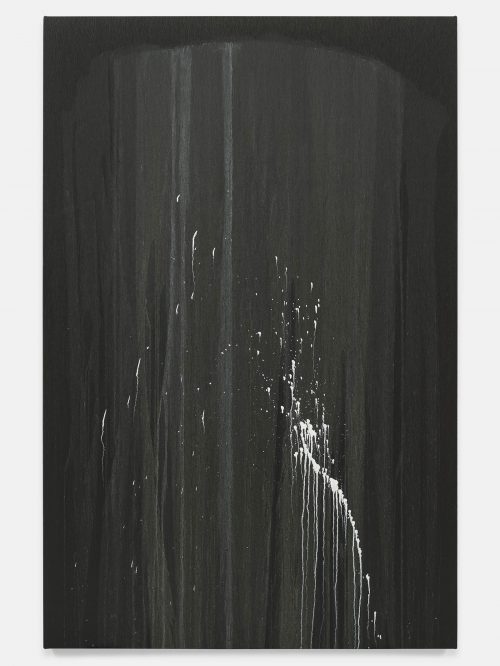 Pat Steir, The Barnes Series I, 2018. Oil on canvas. 86 3/8 x 56 3/8 inches. © Pat Steir.