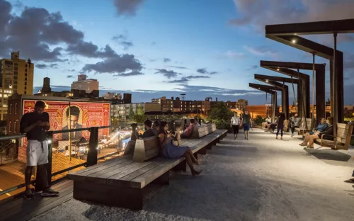 View of the Rail park in the evening, Philadelphia