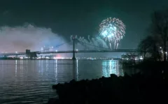 Fireworks over the Ben Franklin Bridge 2025